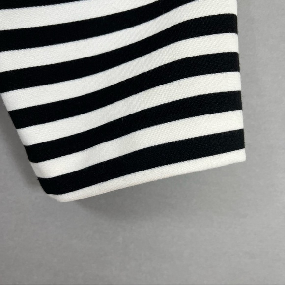 Chico’s Black Stripe Color Block Open Blazer - Picture 6 of 14